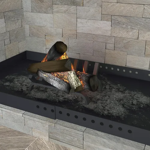 Miniatura 7 de Bandeja rectangular para chimenea, cenicero expandible para recoger cenizas, acero galvanizado con recubrimiento en polvo, soporte ajustable