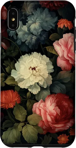 Miniatura 11 de Vintage Dark Flower Pattern Moody Floral Case for iPhone 16