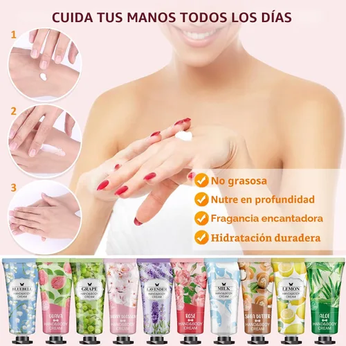 Miniatura 4 de Paquete de 56 Set de Regalos de Crema de Manos, Rellenos de Medias para Mujeres, Loción de Manos a Granel Tamaño de Viaje para Manos Secas y Crema