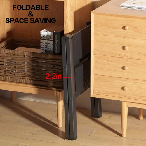 Miniatura 6 de Escalera de 2 escalones, taburete plegable de aluminio de 2 escalones con pedal antideslizante resistente y ancho, escalera portátil ligera para uso