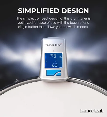 Miniatura 2 de Tune-Bot Gig Clip-On Afinador Digital para Tambores Acústicos con Pantalla LCD Retroiluminada