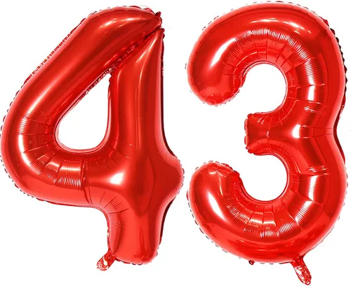 Miniatura 80 de Globo de helio rojo del número 10 de 40 pulgadas, autosellado para decoración de fiesta de cumpleaños y decoración de fiesta de aniversario (rojo 10)