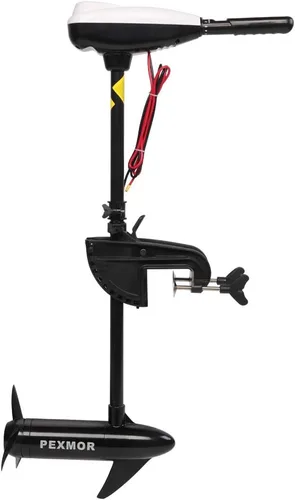 Miniatura 9 de PEXMOR Motor de arrastre eléctrico de 8 velocidades, motor eléctrico fuera de borda para barco con mango ajustable e indicador LED, montado