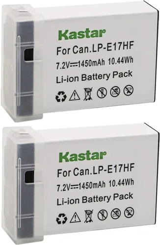 Miniatura 4 de [Totalmente decodificado] Kastar - Paquete de 1 batería de repuesto LP-E17HF para Canon LP-E17 LP-E17H 9967B02, cargador LC-E17 LC-E17E, Canon EOS