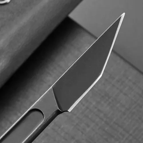 Miniatura 4 de CCanku C1104 - Cuchillo de hoja fija D2 con mango de acero inoxidable para caza, herramienta EDC, supervivencia, campamento al aire libre con funda