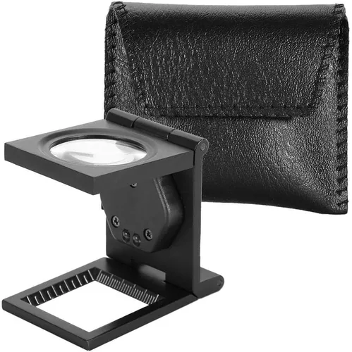 Miniatura 6 de Lupa de 30X para joyeros, lupa plegable portátil de bolsillo con luz LED, lupa de aleación de zinc para reparación de computadora, herramienta