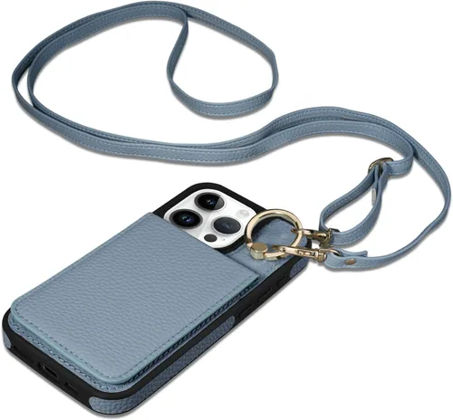 Miniatura 44 de Funda para iPhone 14 Pro Max de 6.7'', Funda Cartera Cruzada Desmontable con Ranuras para Tarjetas con Bloqueo RFID, Soporte de Anillo de 360°