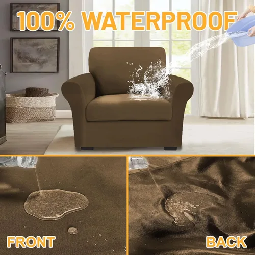 Miniatura 3 de Arfntevss Fundas para sillón 100% impermeables para sala de estar, fundas elásticas para sillas de sofá, sillón, juego de fundas antideslizantes