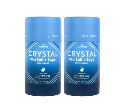 CRYSTAL - Desodorante natural de magnesio en barra sólida, desodorante sin aluminio no irritante para hombres o mujeres, combate de forma segura y