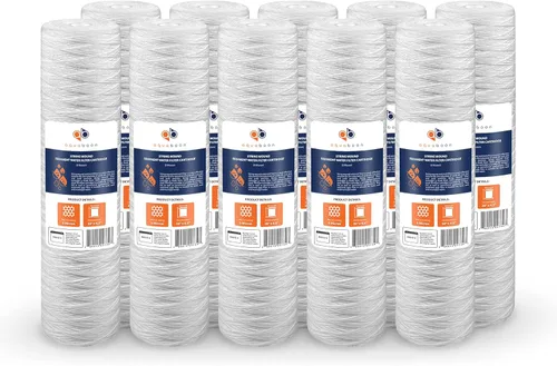 Miniatura 13 de Aquaboon Cartucho de repuesto de filtro de agua para heridas de cuerda de 1 micrón, para toda la casa, de 20 x 4.5 pulgadas, compatible