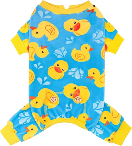 Miniatura 11 de KYEESE - Pijamas de terciopelo para perros y mascotas, ropa suave, abrigo para perros pequeños, mameluco cómodo y elástico, disfraz