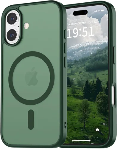 Miniatura 26 de vnnink para iPhone 12 y iPhone 12 Pro, funda de teléfono celular translúcida con protección contra caídas de grado militar, mate magnética