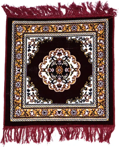Miniatura 16 de ASHIRWAD Puja Aasan Tapete de terciopelo de lana Pooja Aassan de tela de meditación Aasanam (azul, grande, 1)