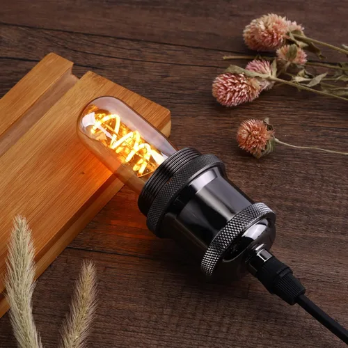 Miniatura 5 de Paquete de 6 bombillas LED E26 regulables equivalentes a 25-40 vatios, T32 T12 2200 K, bombillas Edison de baja potencia de 4 W para dormitorio