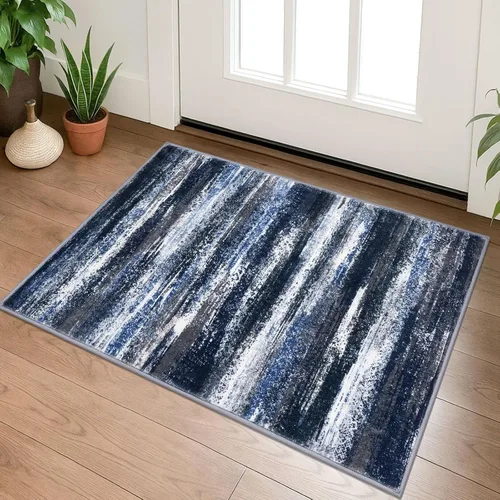 Miniatura 93 de Alfombra de pasillo moderna Lansny 2 x 6 pulgadas, alfombra de cocina lavable verde mostaza multicolor, alfombra antideslizante suave para pasillo