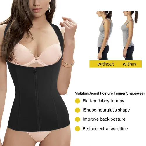 Miniatura 4 de URSEXYLY Correctores de postura para mujer, chaleco de entrenamiento de cintura, control de abdomen, moldeadores corporales para cuello, hombros