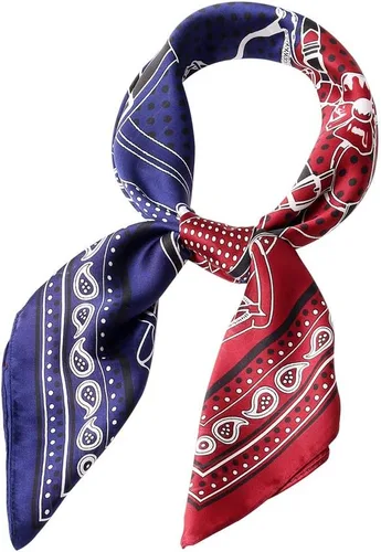 Miniatura 29 de Conjunto de bufanda de poliéster de gasa cuadrada de satén suave y grande para mujer, cuello de cabeza, multiuso, colores sólidos disponibles