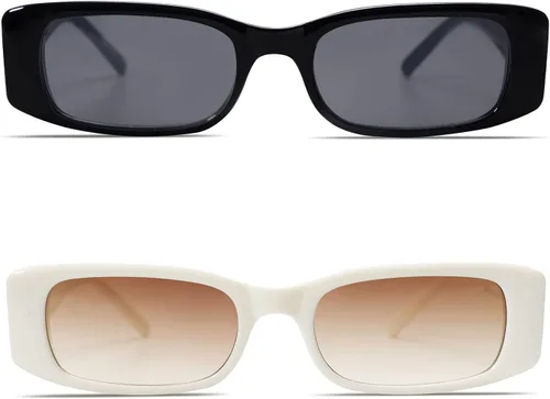 Miniatura 40 de Allarallvr Lentes de sol rectangulares para mujer, estilo retro de los años 90, Y2K, clásicos, vintage, cuadrados, AR82037