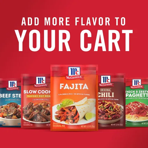 Miniatura 19 de McCormick Mezcla de condimentos, para fajitas estilo restaurante en casa. Se puede utilizar con: pollo, filete, camarones, verduras, 1.12 oz