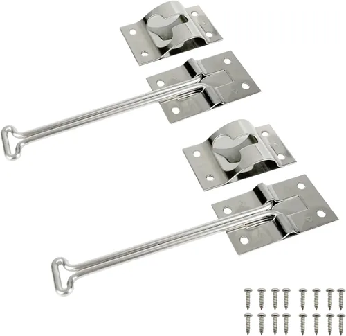 ESUDNT Pestillo de puerta de remolque de acero inoxidable 304 para caravana, soporte de puerta de remolque, soporte de puerta de caravana, soporte