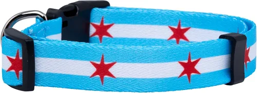 Miniatura 2 de Native Pup Collar de perro con bandera de Chicago (Chicago Big Stars, L)