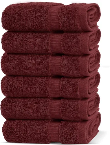Miniatura 32 de Chakir Turkish Linens - Toallas turcas de alta calidad 100% algodón para baño, 13 x 13 pulgadas (6 toallas pequeñas, aguamarina)