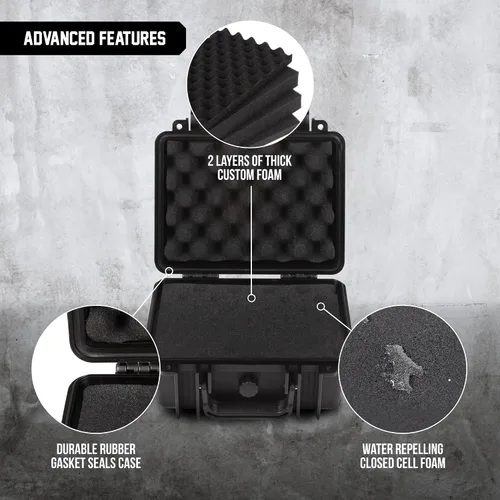 Miniatura 3 de Durabox Estuche Resistente a Todas Las Condiciones Climáticas 10 x 9 x 5” - Estuche de Viaje con Carcasa Rígida Aprobada por la TSA con Espuma