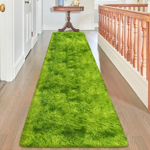Miniatura 45 de Alfombras de pasillo beige de 2 x 6 pies para dormitorio, sala de estar, alfombra de felpa suave y esponjosa, alfombra de pasillo para pasillos
