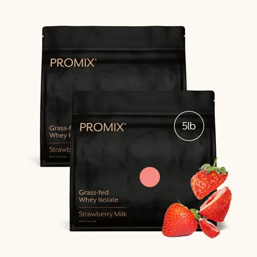 Miniatura 13 de ProMix Nutrition Proteína de suero aislada en polvo, 30g de aislado de suero alimentado con pasto, 6.6g de BCAAs, sin gluten, apta para dieta