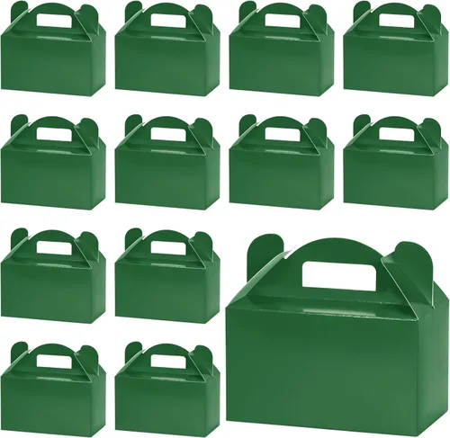 Miniatura 9 de MOORAY Paquete de 30 cajas de dulces con asas, cajas de regalo para fiestas de cumpleaños infantiles, baby shower, boda, Halloween y Navidad (dorado)