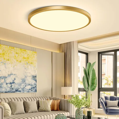 Miniatura 13 de Lámpara de techo LED de montaje empotrado de 12 pulgadas, 24 W (equivalente a 240 W), 3200 lm, luz blanca diurna de 5000 K, IP40, luces de techo