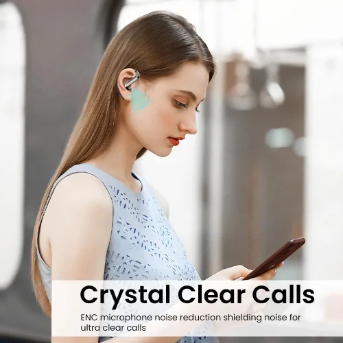 Miniatura 6 de Piluyaa Auriculares Bluetooth 5.3 de oreja abierta, auriculares inalámbricos deportivos con micrófono integrado con ganchos para los oídos