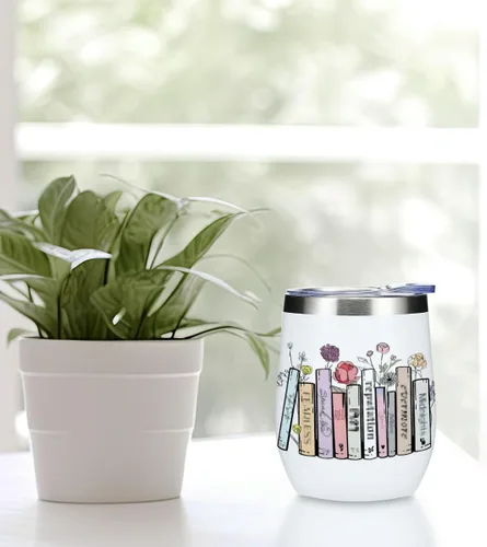 Miniatura 5 de Vaso inspirado en decoración de libros, regalos para amantes de los libros, taza de café con tapa para mujeres, mamá, niñas, hermana, amistad