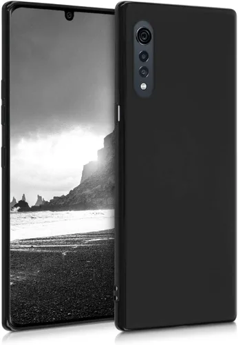 kwmobile Funda compatible con LG Velvet Case - Funda protectora de silicona TPU suave y delgada - Negro mate