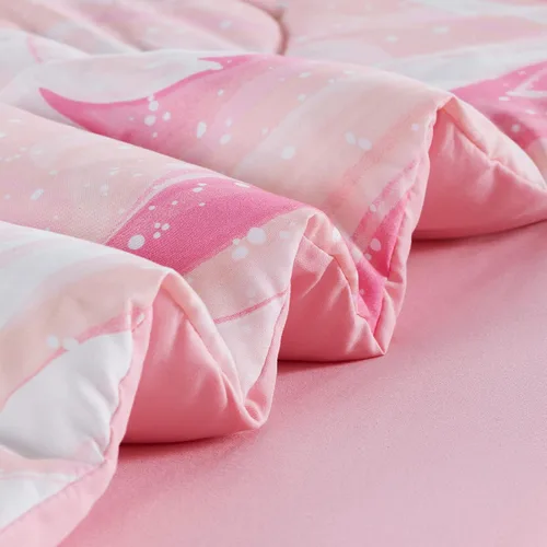 Miniatura 3 de SLEEP ZONE - Juego de edredón suave tamaño Individual para niños, 5 piezas con edredón, sábana, funda de almohada y de cojín, resistente a la Helado