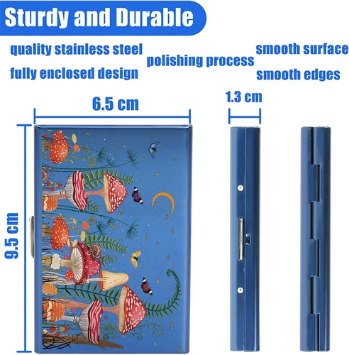 Miniatura 71 de BONSYL® Soporte para tarjetas de crédito, cartera delgada de metal con bloqueo RFID, con 6 ranuras para tarjetas, para mujeres y hombres.