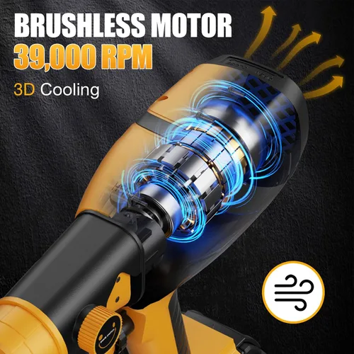 Miniatura 6 de Pulverizador de pintura inalámbrico para batería Dewalt de 20 V, pulverizador de pintura sin escobillas de 600 W con contenedor de 1000 lúmenes