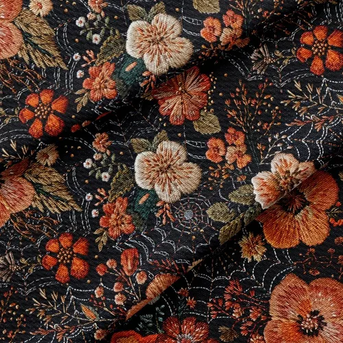 Miniatura 8 de The Yard - Tela texturizada con diseño de bala de calabaza de otoño para Halloween, Liverpool, elástica floral, 1 yarda, tela de punto grueso