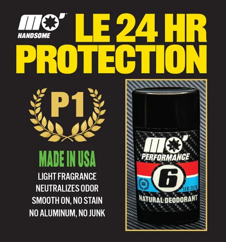Miniatura 6 de Mo' Handsome Desodorante natural para hombres sin aluminio, sin bicarbonato de sodio y sin parabenos, hidróxido de magnesio y ricinoleato de zinc