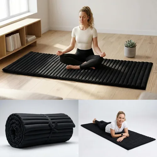 Miniatura 63 de Leewadee - Colchón plegable - Futón japonés enrollable -Alfombra de tatami triple pliegue - Cama de piso para invitados - Colchón de camping