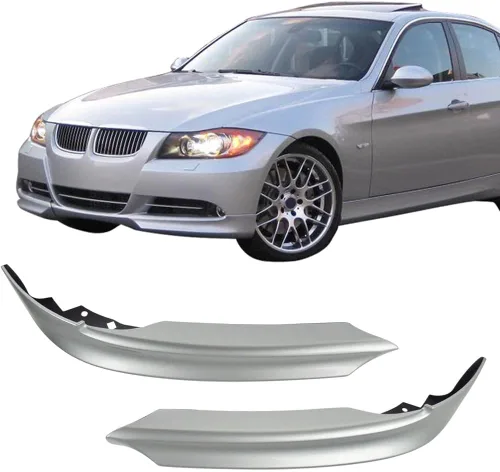 Miniatura 10 de IKON MOTORSPORTS, Parachoques de alerón delantero compatible con BMW 3 Series E90 2005-2008, estilo de fábrica pintado #A34 Metálico Ártico/Metálico