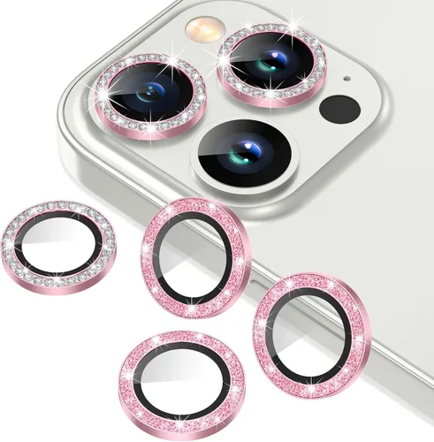 Miniatura 8 de AGVEE Paquete de 6 protectores de lente de cámara para iPhone 14 Pro de 6.1 pulgadas/14 Pro Max de 6.7 pulgadas, con diamantes brillantes y anillo