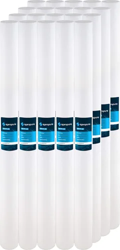 Miniatura 23 de SpiroPure SP-P10-20 20x2.5 Cartucho de filtro de agua de sedimento de polipropileno fundido fundido de 10 micrones SDC-25-2010 (caja de 20)