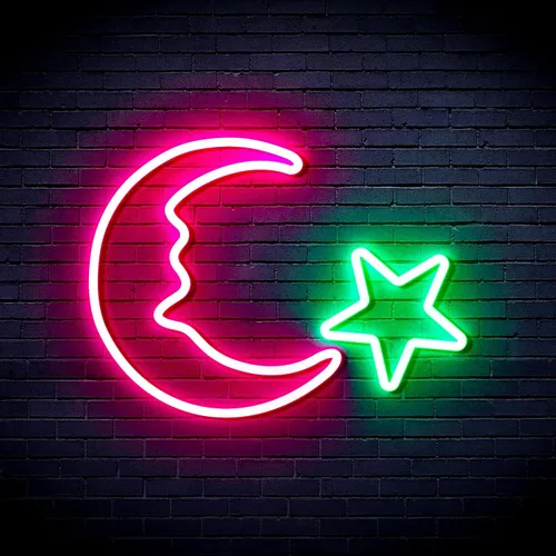 Miniatura 23 de ADVPRO Moon and Star Flex Silicone LED Neon Sign - Azul - st16s33-fnu0009-b