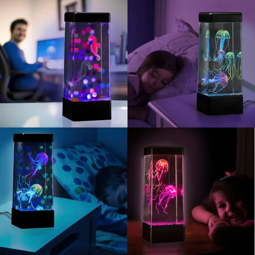Miniatura 10 de JINX LUMINOUS JELLYFISH Lámpara grande de alta calidad – Luz LED de 14 pulgadas para acuario con medusas flotantes realistas – Alternativa