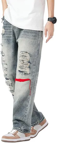 Miniatura 2 de PARVENZA Pantalones de mezclilla clásicos para hombre, pantalones rectos