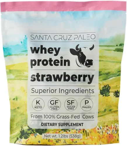 Miniatura 10 de Santa Cruz Paleo Polvo de Proteína de Suero, Sin Sabor, 20 G de Proteína de Suero Aislada Alimentada con Pasto por Porción, Sin Gluten, Apto