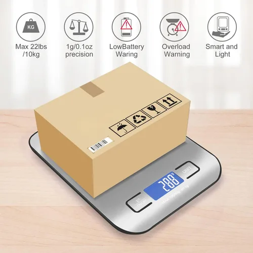 Miniatura 2 de Báscula digital de alimentos de cocina, báscula postal portátil para paquetes de pequeñas empresas, productos hechos a mano, líquidos, pantalla LCD