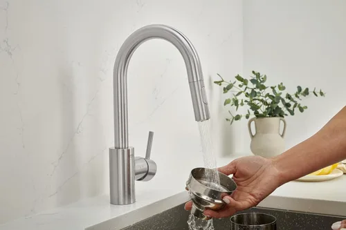 Miniatura 2 de GROHE 31479DC1 Grifo de cocina con barra desplegable Concetto con pulverizador. 1.75 GPM, Supersteel (acero inoxidable)