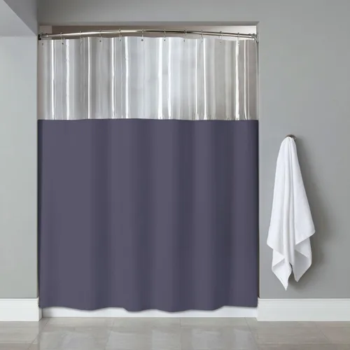 Miniatura 14 de Sweet Home Collection - Cortina de ducha de vinilo de 10 calibre, 72 x 72 pulgadas